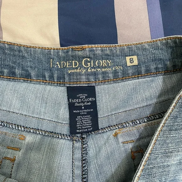 Vintage Faded Glory Light Blue Jean Shorts - Picture 4 of 8